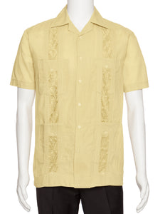 Mens Embroidered Guayabera Shirt