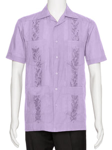 Mens Embroidered Guayabera Shirt