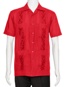 Mens Embroidered Guayabera Shirt