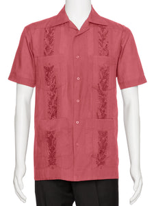 Mens Embroidered Guayabera Shirt