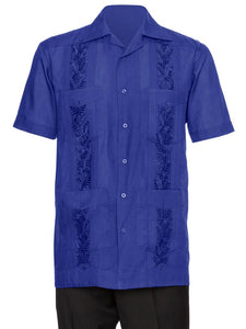 Mens Embroidered Guayabera Shirt