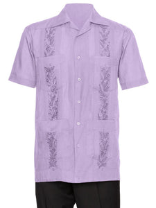 Mens Embroidered Guayabera Shirt