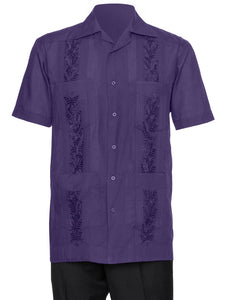 Mens Embroidered Guayabera Shirt