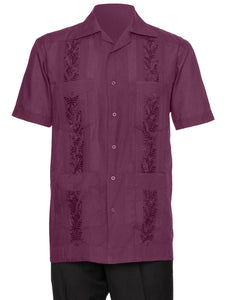 Mens Embroidered Guayabera Shirt