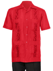 Mens Embroidered Guayabera Shirt