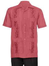 Mens Embroidered Guayabera Shirt