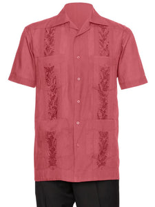 Mens Embroidered Guayabera Shirt