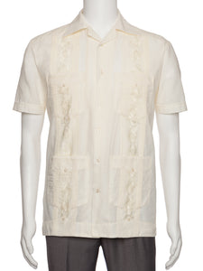 Mens Embroidered Guayabera Shirt