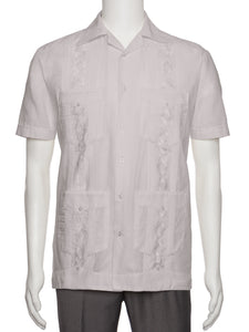 Mens Embroidered Guayabera Shirt