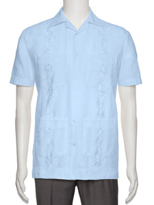 Mens Embroidered Guayabera Shirt