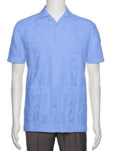 Mens Embroidered Guayabera Shirt