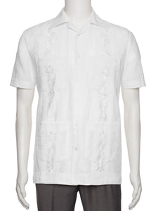 Mens Embroidered Guayabera Shirt