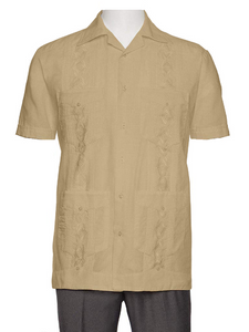 Mens Embroidered Guayabera Shirt