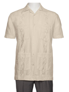 Mens Embroidered Guayabera Shirt