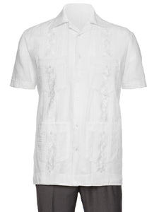 Mens Embroidered Guayabera Shirt