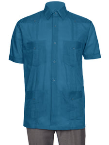 Mens Short Sleeve Guayabera Shirt