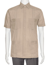 Load image into Gallery viewer, Mens Short Sleeve Guayabera Shirt
