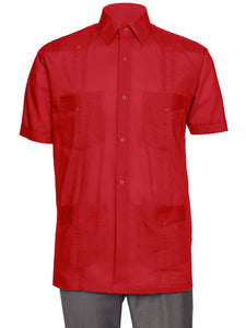 Mens Short Sleeve Guayabera Shirt