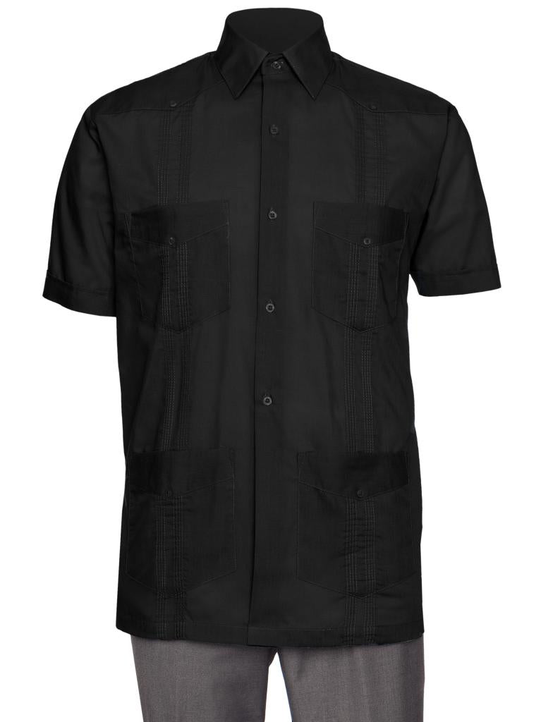 Mens Short Sleeve Guayabera Shirt