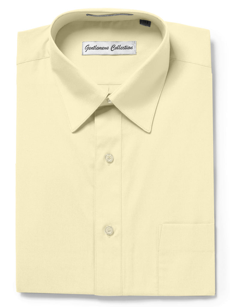 Men's Traditional Fit Soft Butter Dress Shirt Short Sleeve