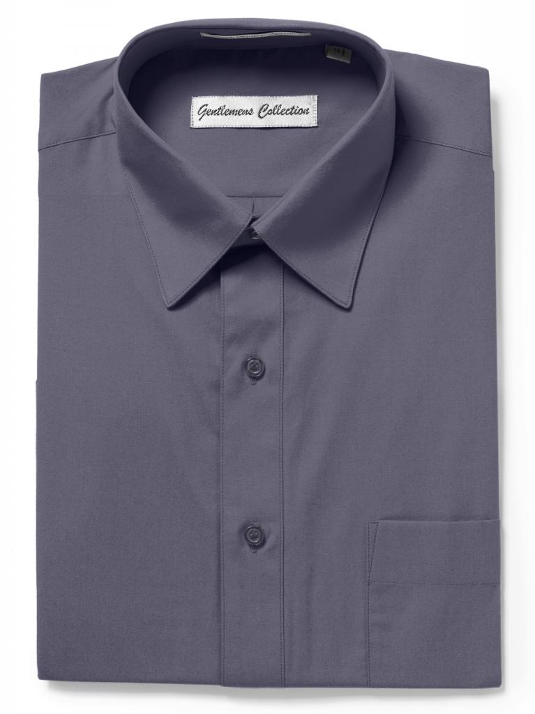 Men's Traditional Fit Charcoal Dress Shirt Long Sleeve