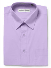 Load image into Gallery viewer, Men&#39;s Traditional Fit Lavender Dress Shirt Short Sleeve &amp; Long Sleeve
