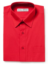 Load image into Gallery viewer, Men&#39;s Traditional Fit Red Dress Shirt Short Sleeve &amp; Long Sleeve
