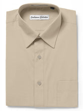 Load image into Gallery viewer, Men&#39;s Traditional Fit Tan Dress Shirt Short Sleeve &amp; Long Sleeve
