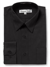 Load image into Gallery viewer, Men&#39;s Traditional Fit Black Dress Shirt Short Sleeve &amp; long Sleeve
