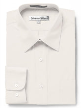 Load image into Gallery viewer, Men&#39;s Traditional Fit Ecru Dress Shirt Short Sleeve &amp; Long Sleeve
