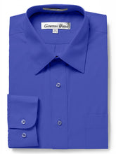 Load image into Gallery viewer, Men&#39;s Traditional Fit French Blue Dress Shirt Short Sleeve &amp; Long Sleeve
