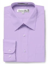 Load image into Gallery viewer, Men&#39;s Traditional Fit Lavender Dress Shirt Short Sleeve &amp; Long Sleeve
