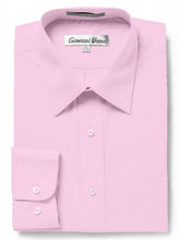 Load image into Gallery viewer, Men&#39;s Traditional Fit Pink Dress Shirt Short Sleeve &amp; Long Sleeve
