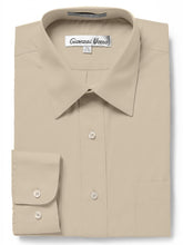 Load image into Gallery viewer, Men&#39;s Traditional Fit Tan Dress Shirt Short Sleeve &amp; Long Sleeve
