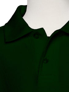 Boys Hunter Green Wrinkle-Free Polo Shirt