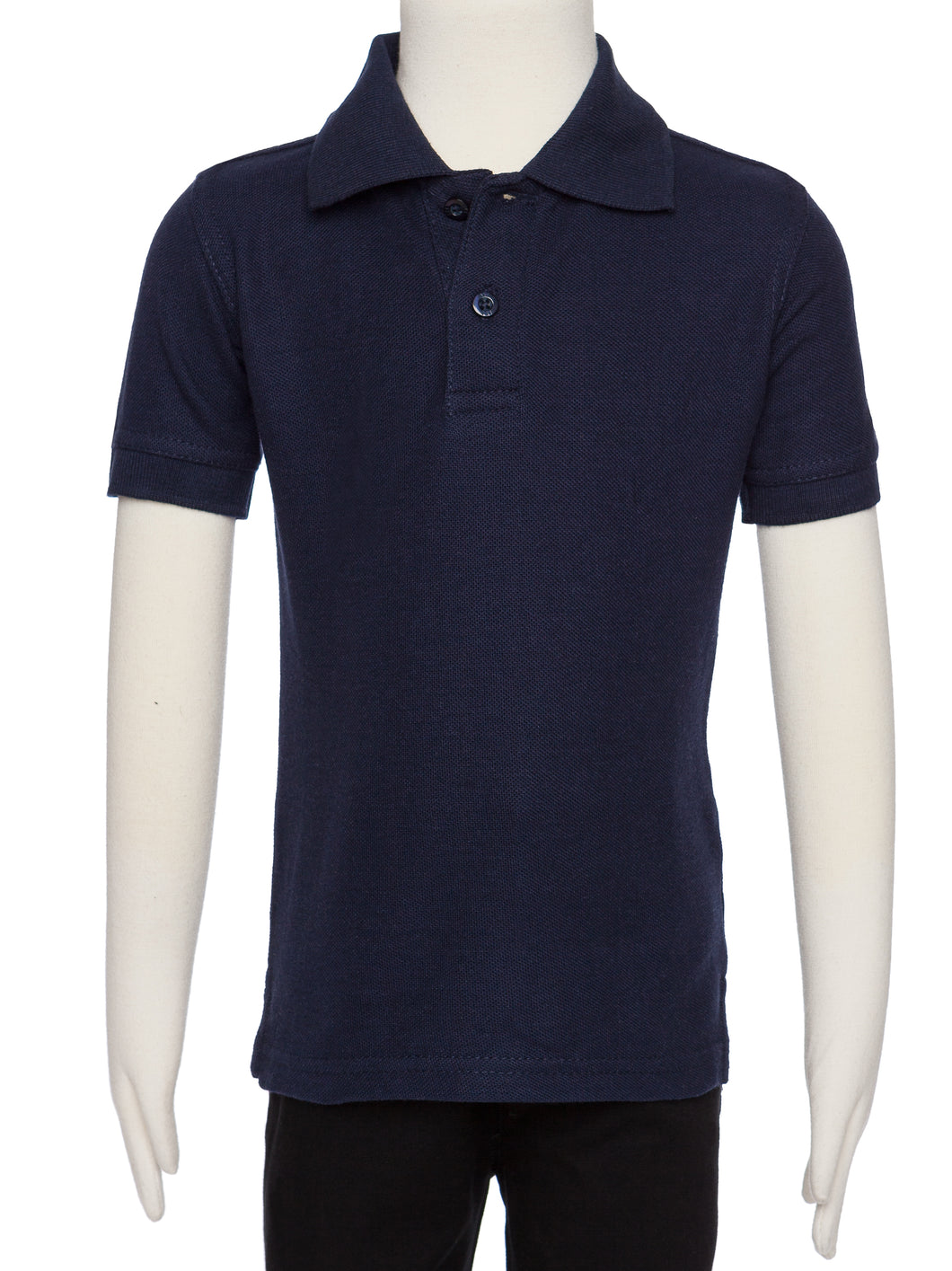 Boys Navy Wrinkle-Free Polo Shirt