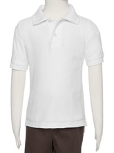 Load image into Gallery viewer, Boys White Wrinkle-Free Polo Shirt
