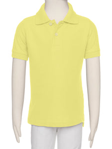 Boys Yellow Wrinkle-Free Polo Shirt