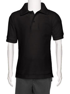 Boys Black Wrinkle-Free Polo Shirt