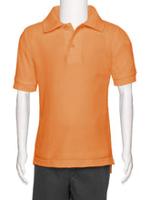 Load image into Gallery viewer, Boys Tangerine Wrinkle-Free Polo Shirt
