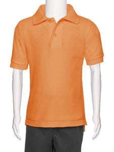 Boys Tangerine Wrinkle-Free Polo Shirt