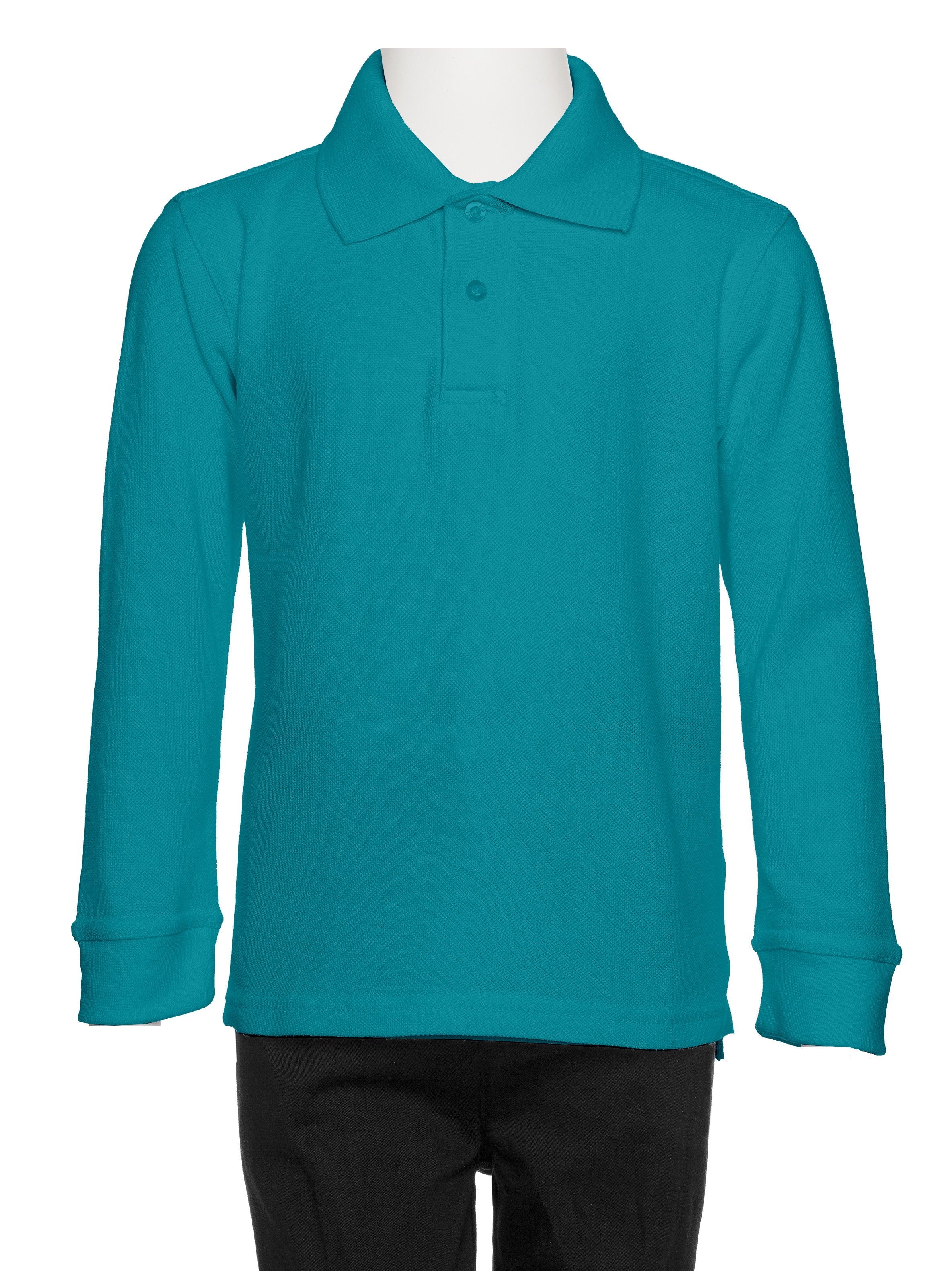Boys Aqua Wrinkle-Free Polo Shirt
