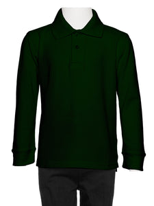 Boys Hunter Green Wrinkle-Free Polo Shirt