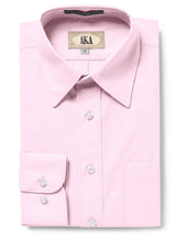 Pink Classic Fit Solid Long Sleeve Dress Shirt