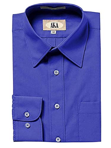 French Blue Classic Fit Solid Long Sleeve Dress Shirt