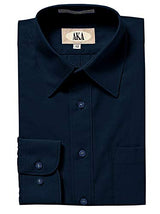 Navy Classic Fit Solid Long Sleeve Dress Shirt
