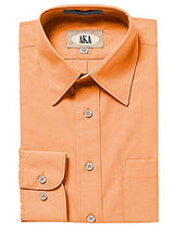 Peach Classic Fit Solid Long Sleeve Dress Shirt
