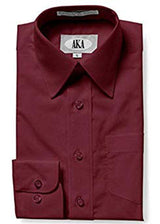 Plum Classic Fit Solid Long Sleeve Dress Shirt