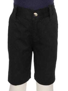 Boys Wrinkle Free Flat Front Twill Shorts - 100% Cotton Machine Wash Slacks