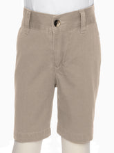 Load image into Gallery viewer, Boys Wrinkle Free Flat Front Twill Shorts - 100% Cotton Machine Wash Slacks
